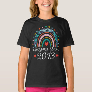 T-shirt Magnifique depuis 2013 Rainbow 9th Birthday Gift 