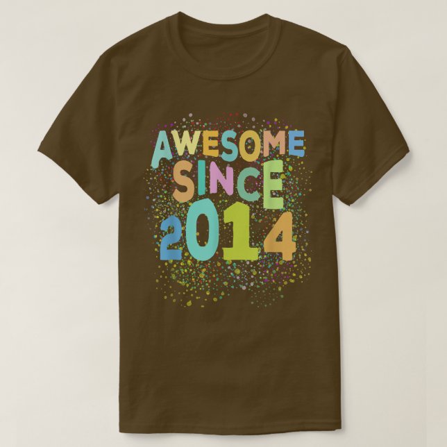 T-shirt Magnifique Depuis 2014 Funny Retro 8 Ans 8ème Bir (Design devant)