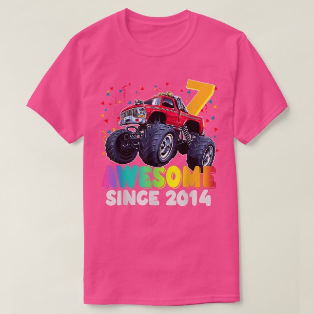 T-shirt Magnifique depuis 2015 7e anniversaire Boy Monster (Design devant)