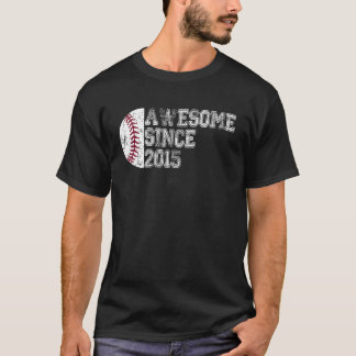 T-shirt Magnifique depuis 2015 8e anniversaire de baseball
