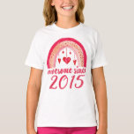 T-shirt Magnifique depuis 2015 Rainbow 7th Birthday Gift<br><div class="desc">Un design d'anniversaire léopard arc-en-ciel mignon qui dit Awesome Depuis 2015,  Un joli cadeau 7ème anniversaire pour filles et garçons votre fille,  petite-fille,  soeur,  frère,  nièce,  cousin,  âge de 7 ans qui est né en 2015.</div>