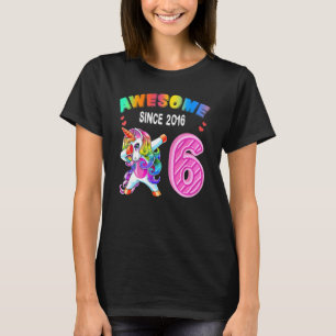 T-shirt Magnifique depuis 2016 Dabbing Unicorn 6e annivers