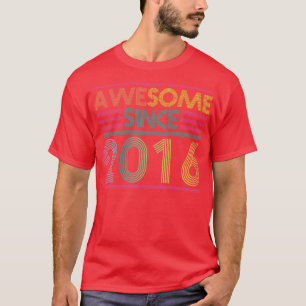 T-shirt Magnifique Depuis 2016 Funny Colorful 2016 Anniver