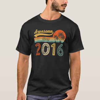 T-shirt Magnifique Depuis 2016 Retro 7 Ans Boy Mens 7e