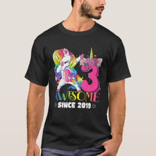 T-shirt Magnifique Depuis 2019 Dabbing Unicorn 3E Annivers
