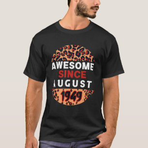 T-shirt Magnifique depuis août 1949 Leopard 1949 Août Birt