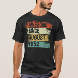 T-shirt Magnifique depuis août 1952 70 ans 70e anniversair