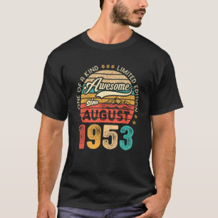 T-shirt Magnifique depuis août 1953 Rétro 70 ans 70ème