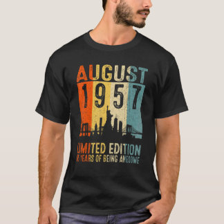 T-shirt Magnifique depuis août 1957 65e anniversaire Vinta