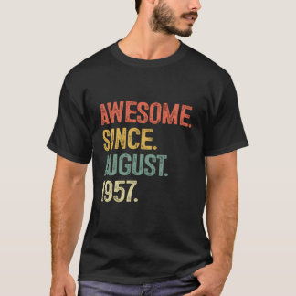 T-shirt Magnifique Depuis Août 1957 66E Cadeaux Anniversai