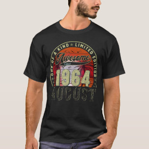 T-shirt Magnifique Depuis Août 1964 59e Anniversaire Pour