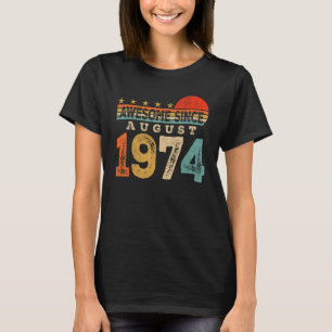 T-shirt Magnifique Depuis Août 1974 49 Ans 49e Anniversair