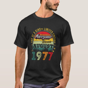 T-shirt Magnifique Depuis Août 1977 45 Ans 45ème Anniversa
