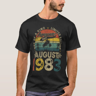 T-shirt Magnifique depuis août 1983 Hommes Vintages 40e an