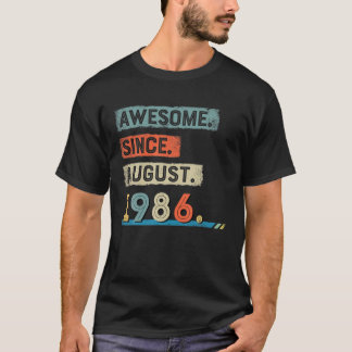 T-shirt Magnifique Depuis Août 1986 35E Anniversaire Homme