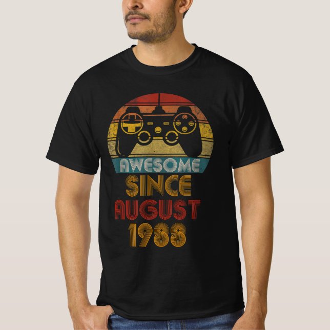 T-shirt Magnifique depuis août 1988 , Joyeux Joueur d'Anni (Devant)
