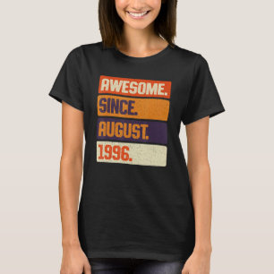 T-shirt Magnifique Depuis Août 1996 Rétro 27 Ans 27ème