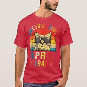 T-shirt Magnifique depuis avril 1942 80e anniversaire Gift