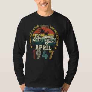 T-shirt Magnifique depuis avril 1947 Vintage 75ème anniver