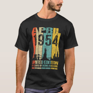 T-shirt Magnifique depuis avril 1954 68e anniversaire Vint