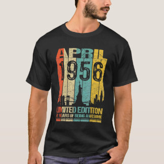 T-shirt Magnifique depuis avril 1956 66e anniversaire Vint
