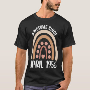 T-shirt Magnifique depuis avril 1956 Anniversaire Arc-en-c