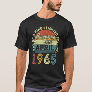 T-shirt Magnifique Depuis Avril 1965 57 Ans 57e Anniversai