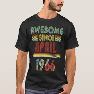 T-shirt Magnifique Depuis AVRIL 1966 Anniversaire 54 Ans 5