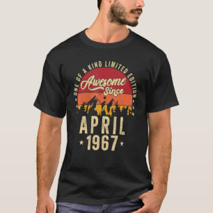 T-shirt Magnifique depuis avril 1967 Vintage 55ème anniver