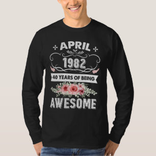 T-shirt Magnifique depuis avril 1982 40e anniversaire 40 a