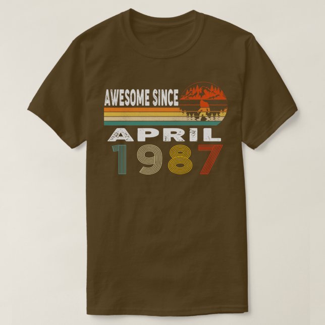 T-shirt Magnifique Depuis Avril 1987 (Design devant)