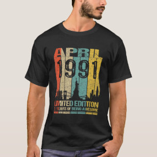 T-shirt Magnifique Depuis Avril 1991 31E Anniversaire Vint