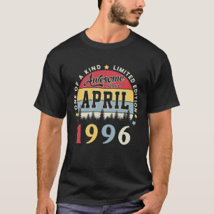 T-shirt Magnifique Depuis Avril 1996 Vintage Anniversaire