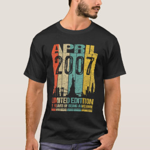 T-shirt Magnifique depuis avril 2007 15e anniversaire Vint