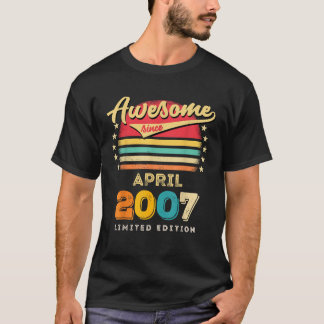 T-shirt Magnifique Depuis Avril 2007 Anniversaire