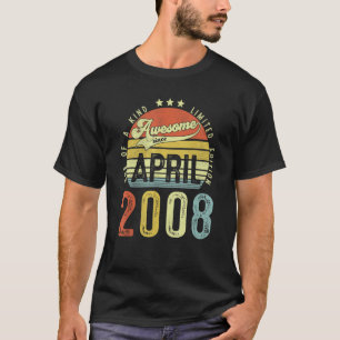 T-shirt Magnifique depuis avril 2008 Vintage 14ème anniver