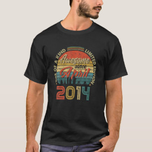 T-shirt Magnifique Depuis Avril 2014 8E Anniversaire Vinta