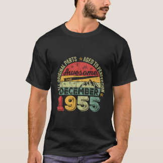 T-shirt Magnifique Depuis Décembre 1955 Vintage 68 Ans 68E