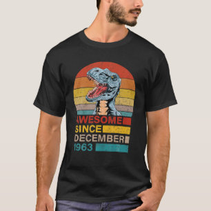 T-shirt Magnifique Depuis décembre 1963 dinosaure 57 ans b