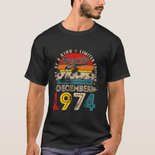 T-shirt Magnifique depuis décembre 1974 Vintage Retro 50th