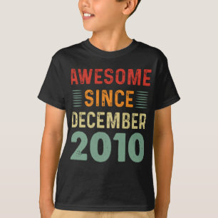 T-shirt Magnifique Depuis Décembre 2010 Anniversaire Vinta