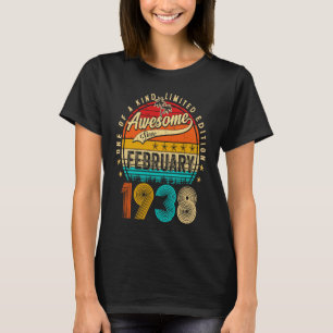 T-shirt Magnifique depuis février 1938 85 Ans 85e Birt