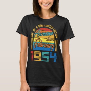 T-shirt Magnifique depuis février 1954 69 Ans 69e Birt