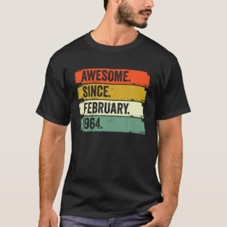 T-shirt Magnifique Depuis Février 1964 58E Anniversaire 58