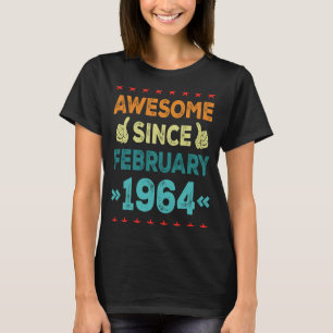 T-shirt Magnifique depuis février 1964 59 Ans 59e Birt
