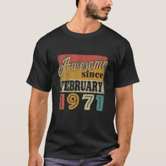 T-shirt Magnifique Depuis Février 1971 51Cadeaux Anniversa
