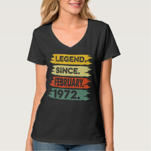 T-shirt Magnifique depuis février 1972 51e cadeau d'annive