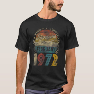 T-shirt Magnifique Depuis Février 1972 Ans 51e Anniversair
