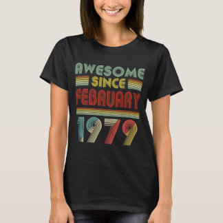 T-shirt Magnifique Depuis FÉVRIER 1979 Anniversaire 41 Ann