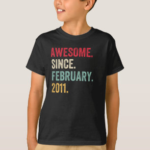 T-shirt Magnifique depuis février 2011 Anniversaire